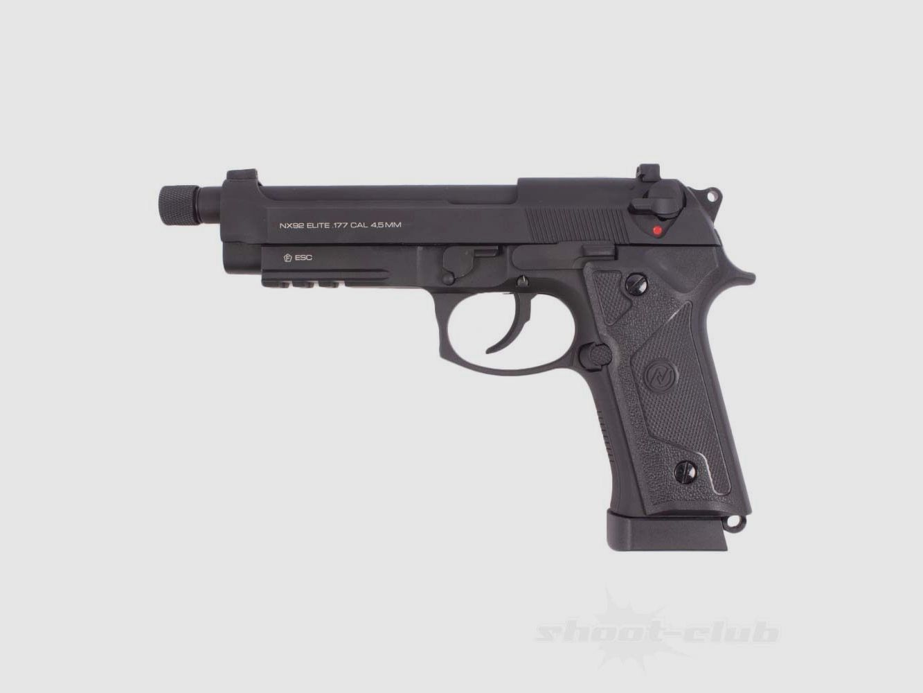 NXG NX92 Elite Tactical Blow Back 4,5mm BB Schwarz M14x1 li