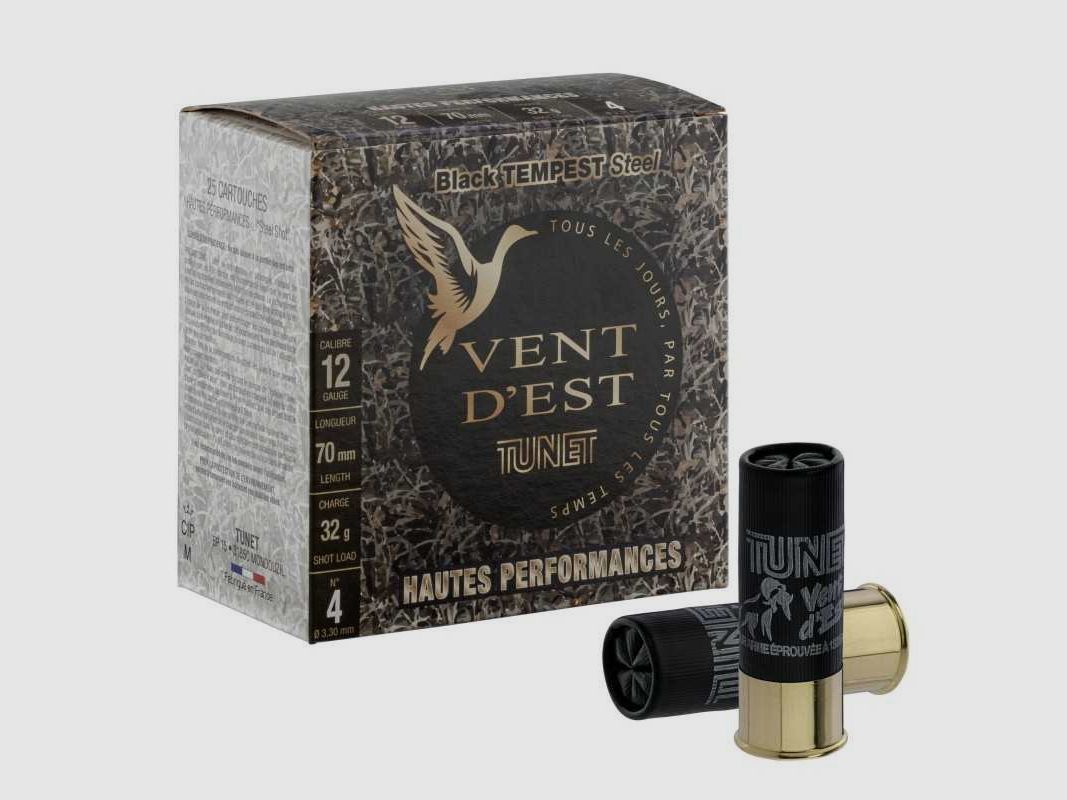 TUNET Cartridges, BLACK TEMPEST 32g Steel 12/70 High Performance - 12/70 Steel No. 4, image 1 of 4