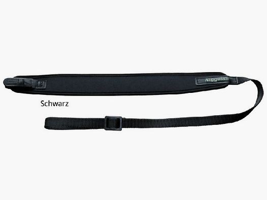 Niggeloh Gewehrriemen Neopren schwarz m. Schnellverschluss Gewehrriemen