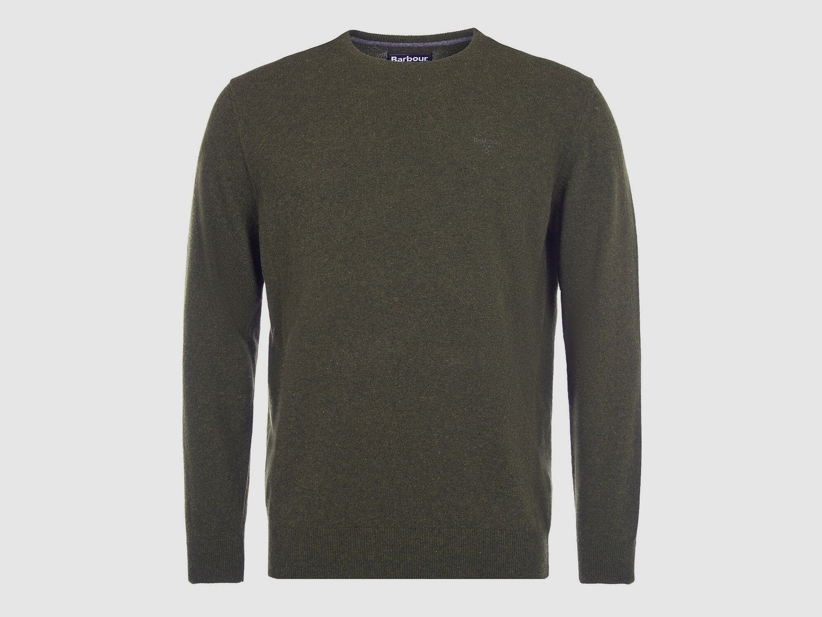 Barbour Męski Sweter Essential Lambswool Crew