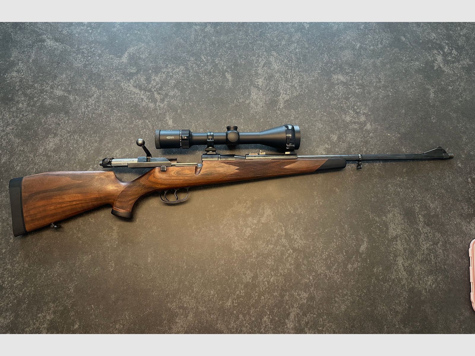 Mauser 66 in 8x68s mit m13x1 Mündungsgewinde und Meopta Meostar r2 2,5-15x56 Zielfernrohr