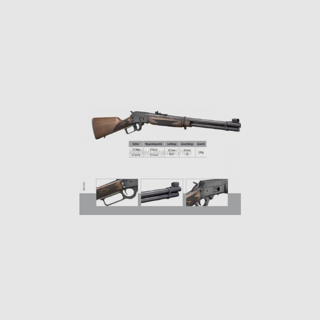 MARLIN Model 1894™ Classic 9 Schuss .357 Mag.; nimmt auch auf: 10 Schuss .38 spl.