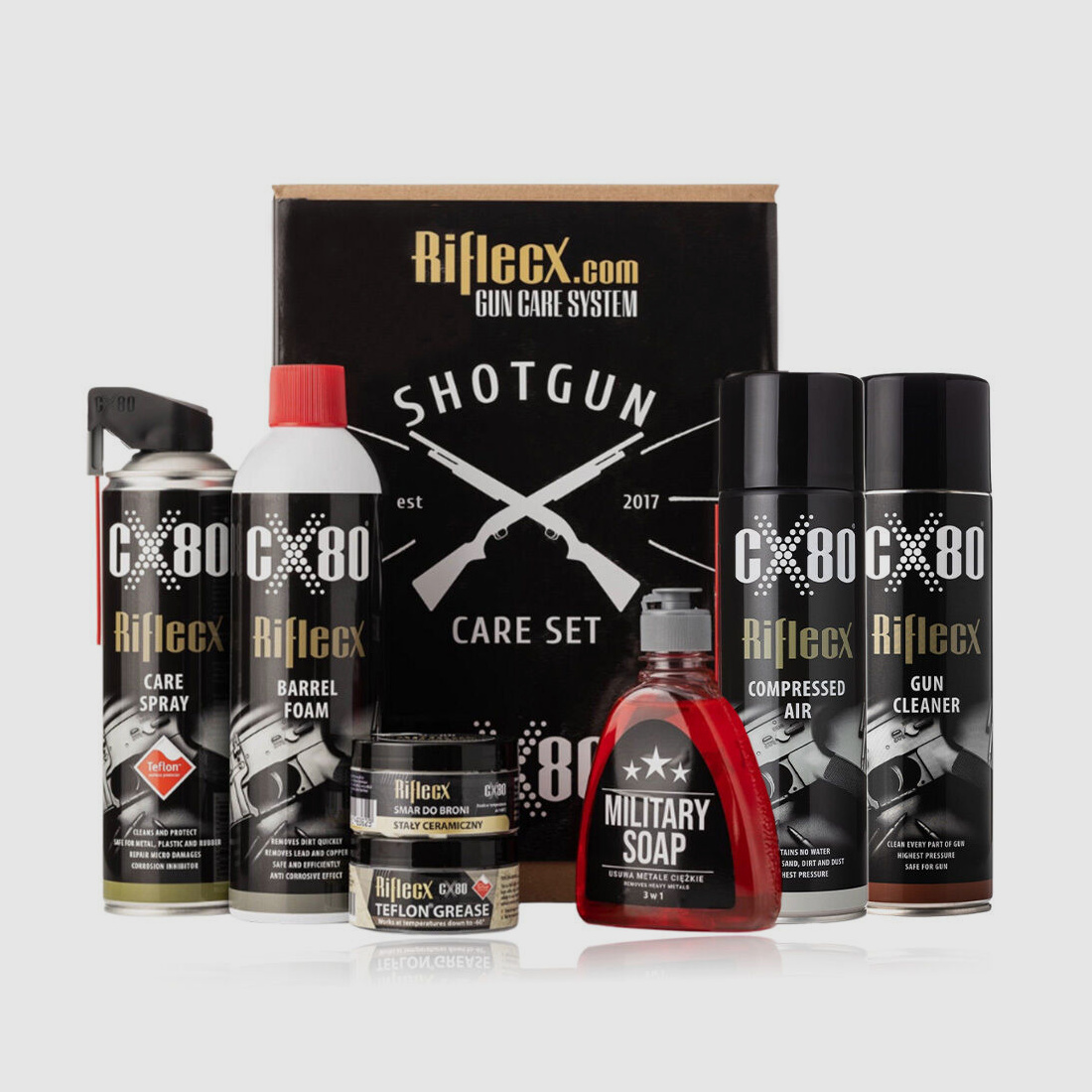 Rifle CX	 Flinten Set 8 Artikel + Box