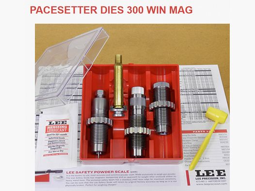 LEE 3-Die-Pacesetter Langwaffen Matrizensatz-SET Full-Length .300 Win. Mag. 300 Winchester Mag#90539