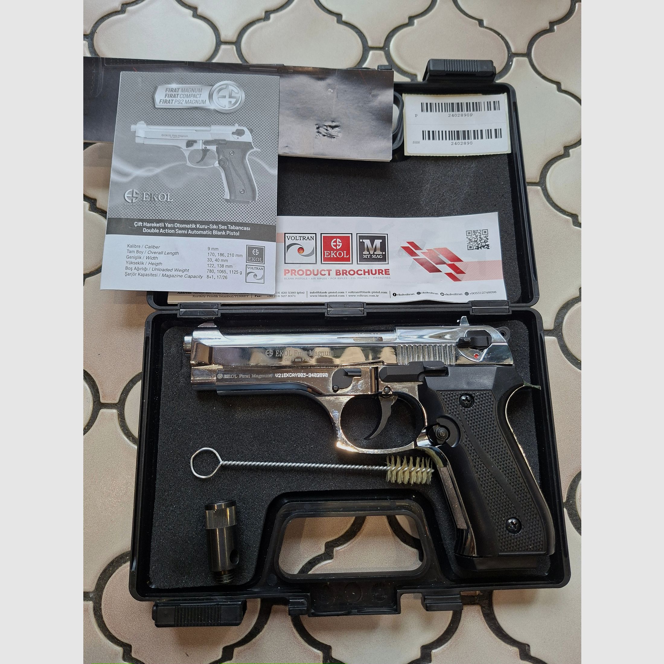 EKOL Firat Magnum Chrom 9mm P.A.K. - Gaz Signal NEU !, image 1 sur 3