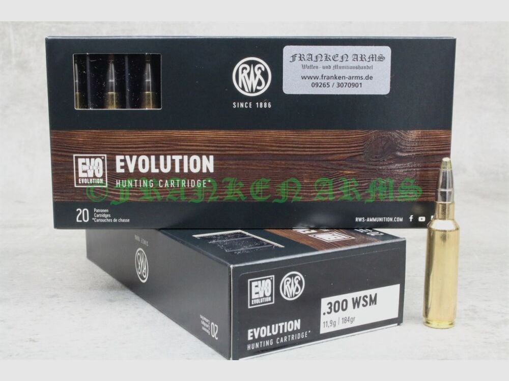 RWS Evolution .300 WSM 184gr. 11,9g 20 Stück Staffelpreise
