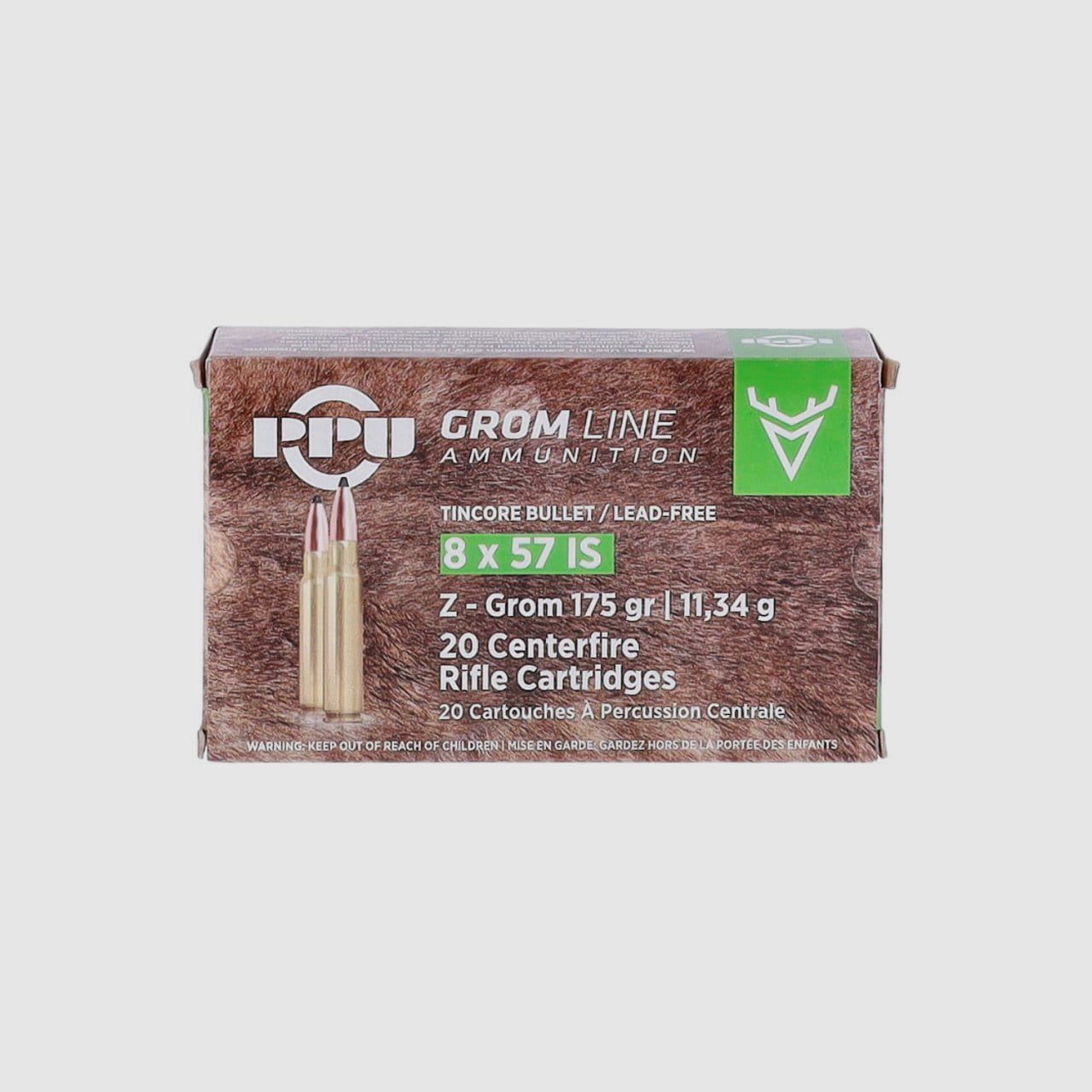 PRVI/PPU Z-GROM senza piombo 8x57 IS 175 gr. - 20 pz.