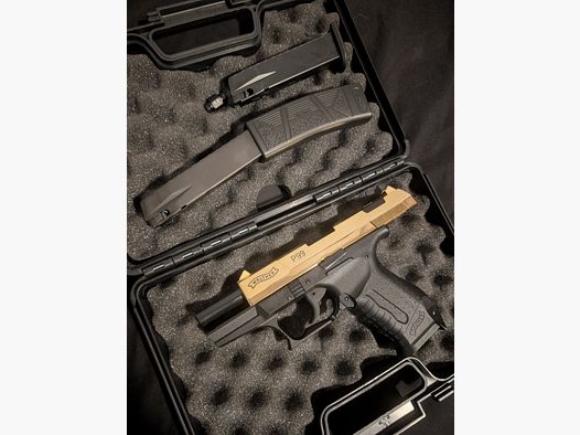 Walther P99 - P.A.K - 9mm (Gold) + Erweitertes Magazin 