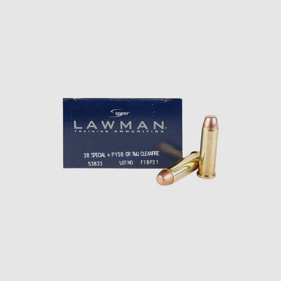 Speer Lawman CleanFire .38 Special 158GR TMJ FN 50 Patronen