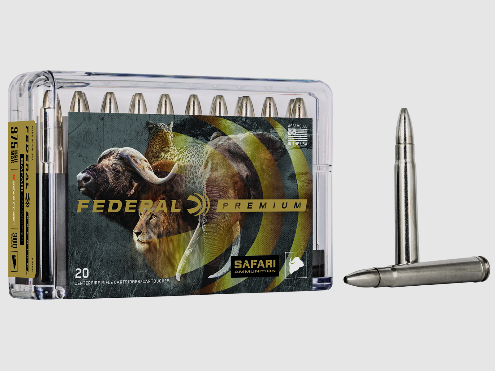 Federal Büchsenmunition Premium .375 H&H 19,4g Trophy Bonded Bear Claw