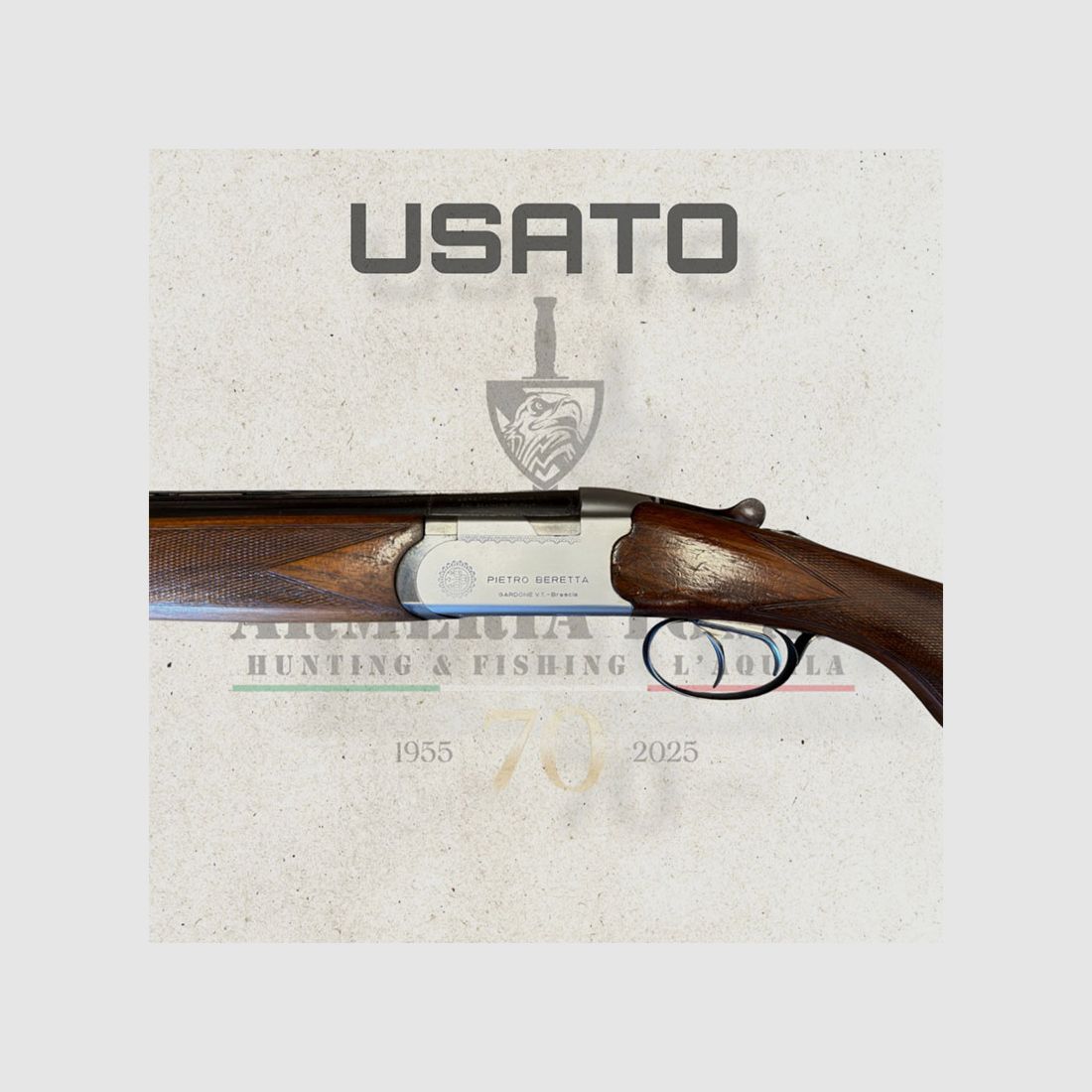 USATO – FUCILE SOVRAPPOSTO – BERETTA MOD. S55 cal. 20, immagine 5 di 6