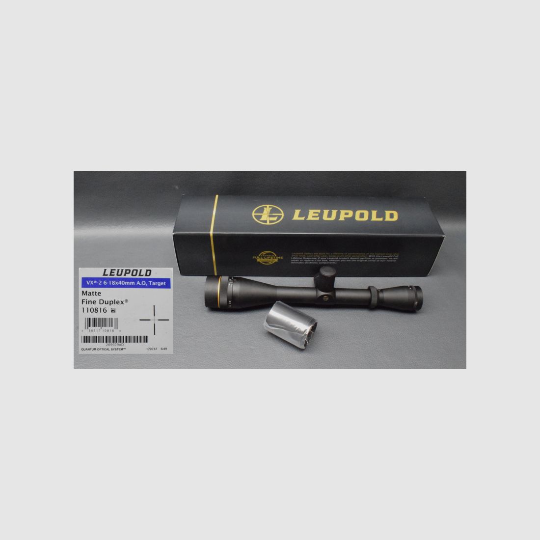 Zielfernrohr Leupold VX 6-18x40 A.O Target Abs. Fine Duplex, Matt, Neuware aus Geschäftsauflösung