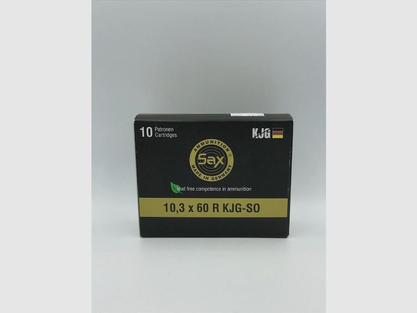 SAX Büchsenmunition KJG-SOLID 10.3X60R Bleifrei Vollmantel