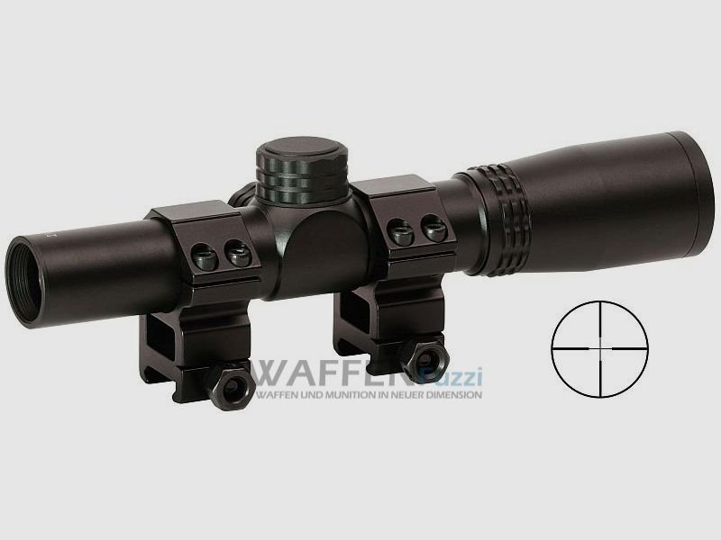 Pistolenzielfernrohr Center Point 2x20 für Luftpistolen CO2 Kurzwaffen