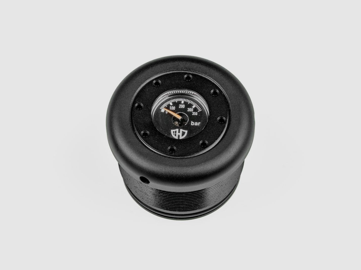 Tank cap including manometer | 350 Bar | ALU CNC | Black anodized | AEA HP MAX 1 & 2 | MEGALODON