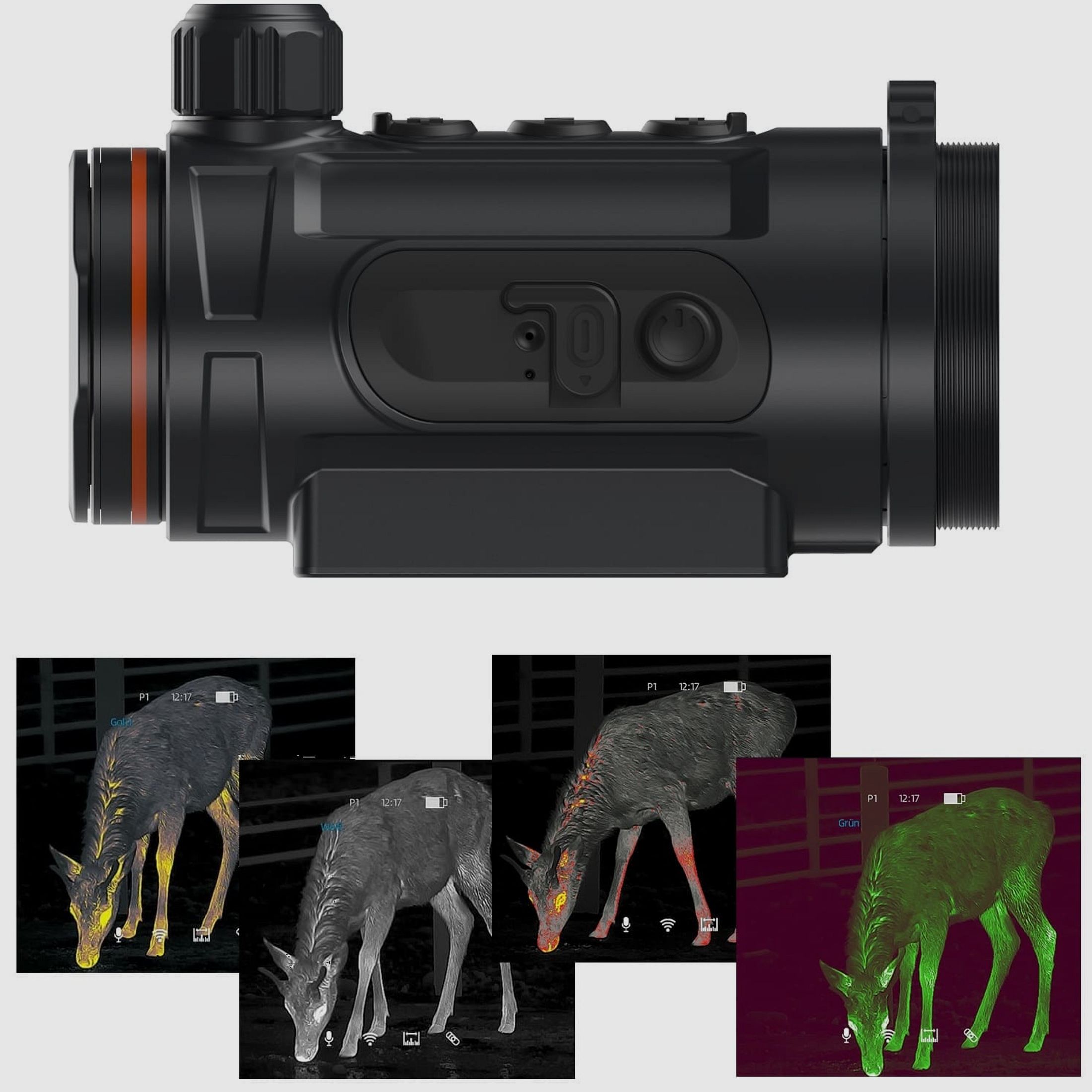 Thermtec Hunt 335 Wärmebildvorsatzgerät 384 x 288 Pixel ≤ 20 mK NETD
