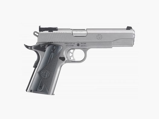 Ruger Pistole, SR1911 Target, .45 Auto, Low-Glare Stainless, 5.00", 8 Schuss