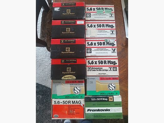 214 Schuss Munition 5,6 x 50 R Mag