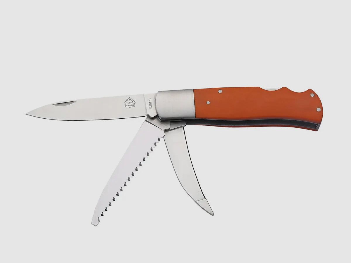 Couteau de poche de chasse PUMA TEC G10 orange