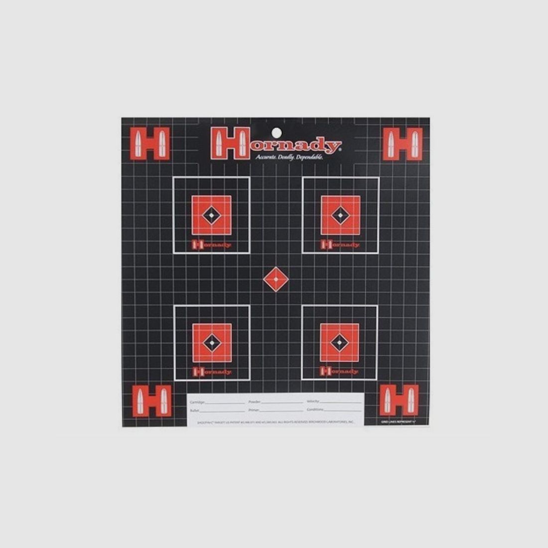 Hornady Lock-N-Load Schießscheiben 12"x12" / 30,48x30,48cm 100 Stück