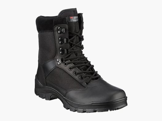 Mil-Tec Bottes Tactiques avec Zipper YKK - Noir / 39 Homme