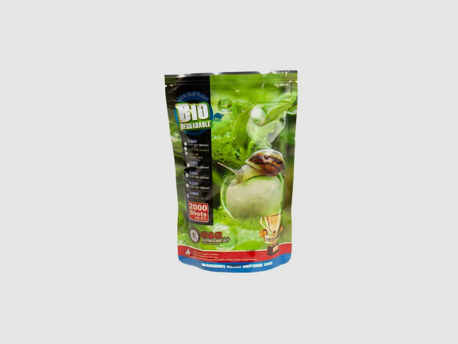 G&G 0.33g Bio Precision BBs 2000rds-Grau