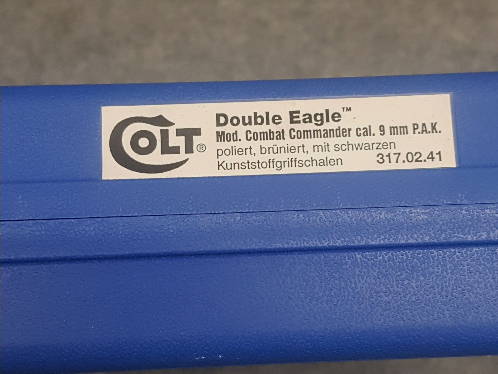 Neuwertige Colt Double Eagle Pistole Kaliber 9mm PAK poliert brüniert mit  PTB 614 Schreckschuss SRS Beschuss KK 1999