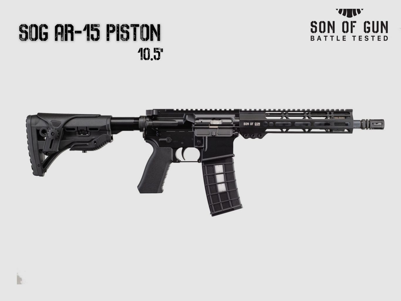 SOG AR-15 10.5" karabijn cal. 5,56x45/223Rem – gaszuiger, afbeelding 2 van 2