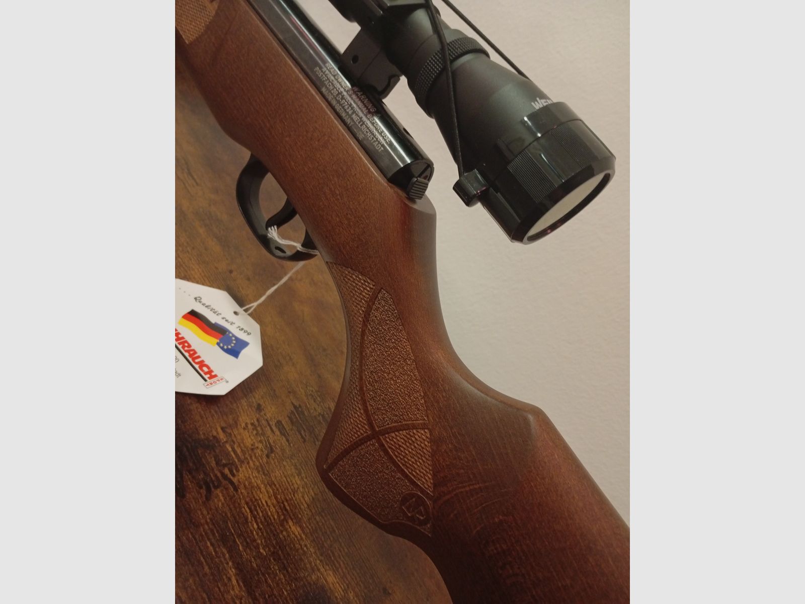 Air rifle set Weihrauch HW 50 M/II, silencer, scope - Completely NEW and in original packaging -