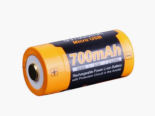 2x Fenix ARB-L16-700UP geschützter Li-Ionen Akku 16340 RC123A für PD25 PD22UE
