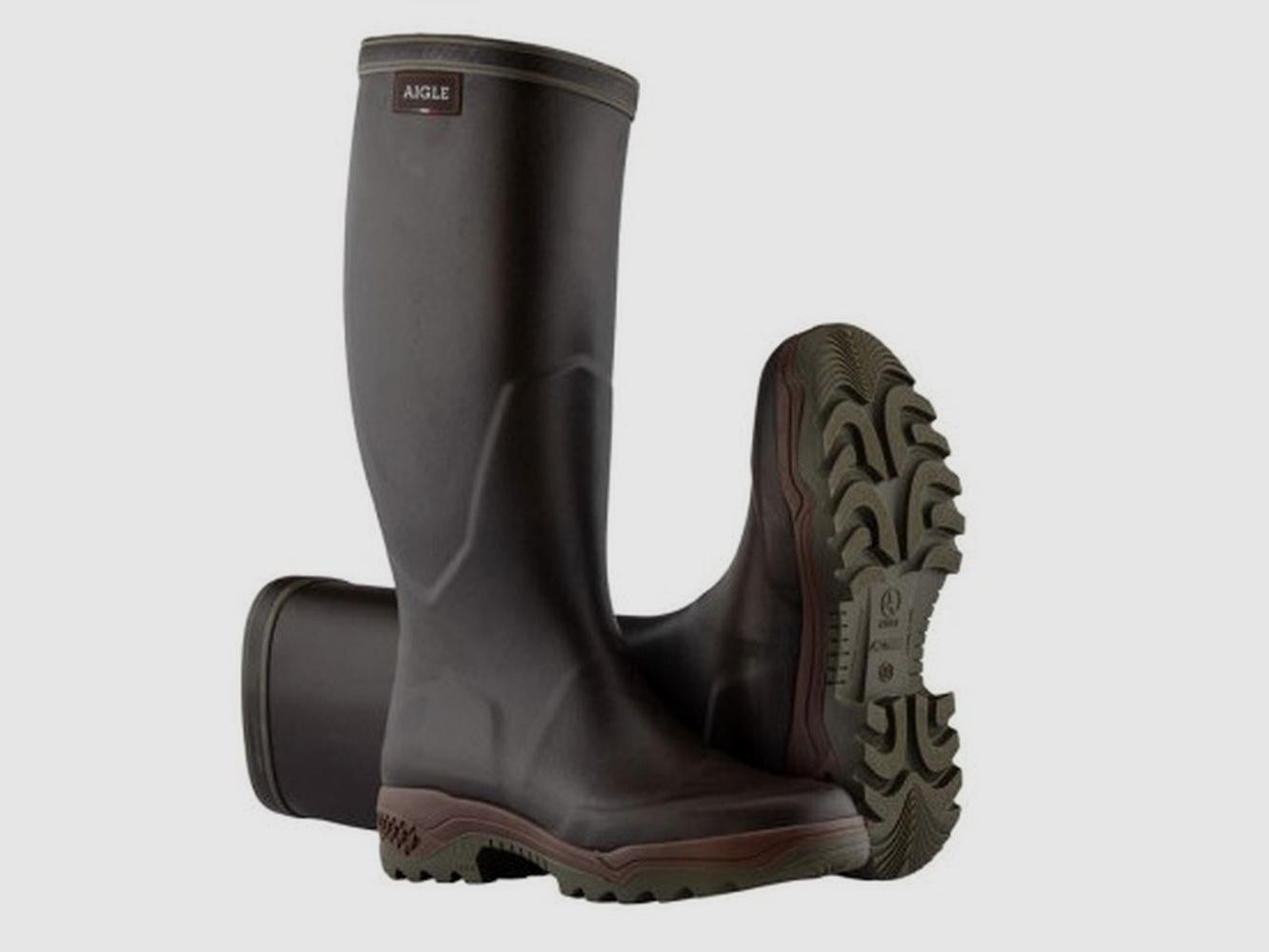 Bottes Aigle Parcours 2 Brun Femme - Caoutchouc Résistant - Confort et Étanchéité - Pour Randonnée et Chasse, image 5 sur 5