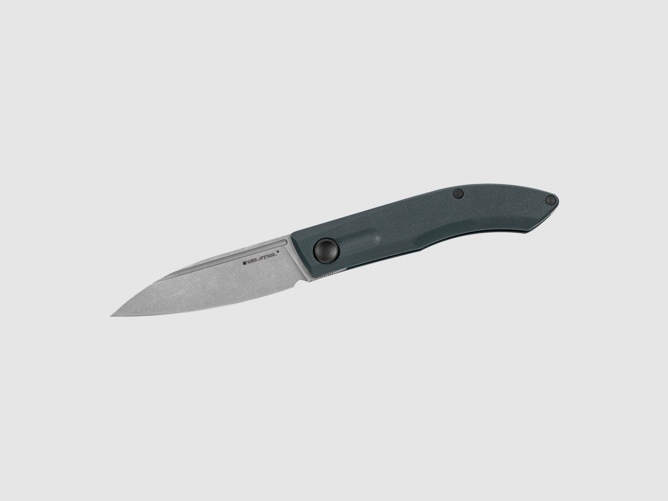 Real Steel Stella G10 Green Greywash Einhandmesser