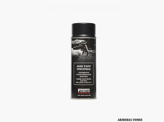 FOSCO INDUSTRIES – Spuitverf kleur Flat Black RAL 9021 400 ml