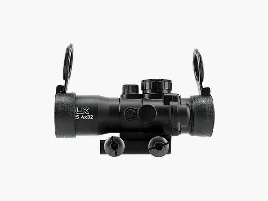 Umarex UX RS 4x32 TC-CI riflescope including Picatinny mount and flip-up cover