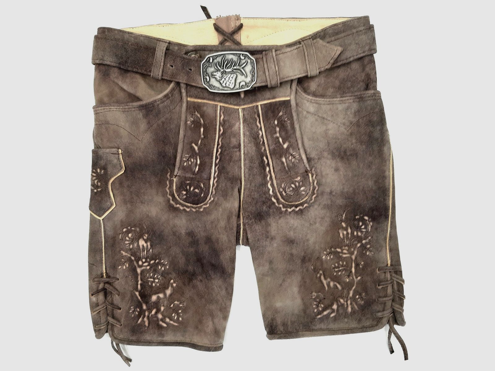 Spieth & Wensky Petersberg stahl Lederhose kurz