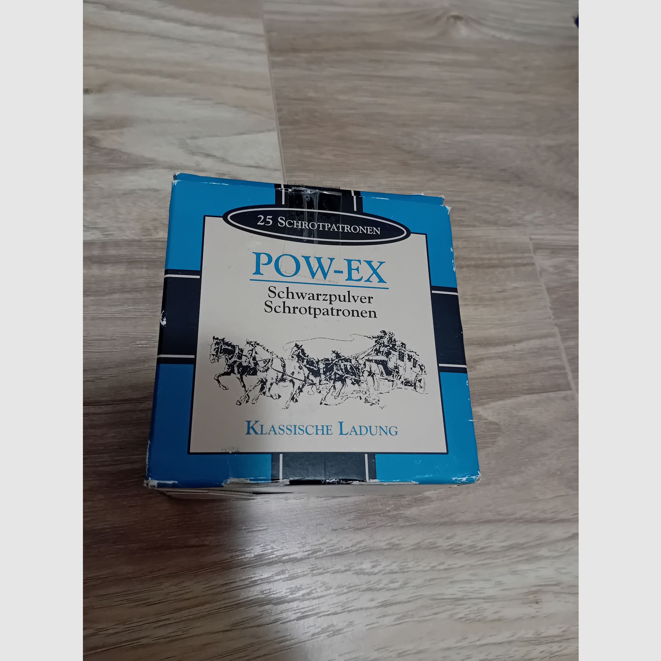 25 Pow - Ex Schwarzpulver Schrotpatronen .16/67,5