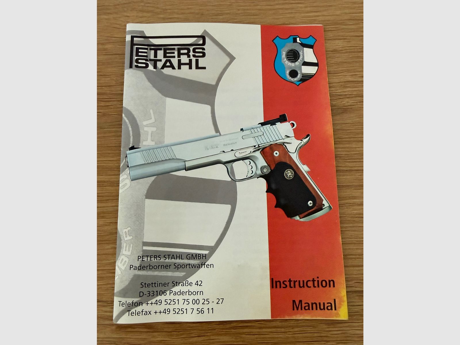 Peters Stahl Multicaliber 6“ in caliber .45ACP & interchangeable 9mm Para