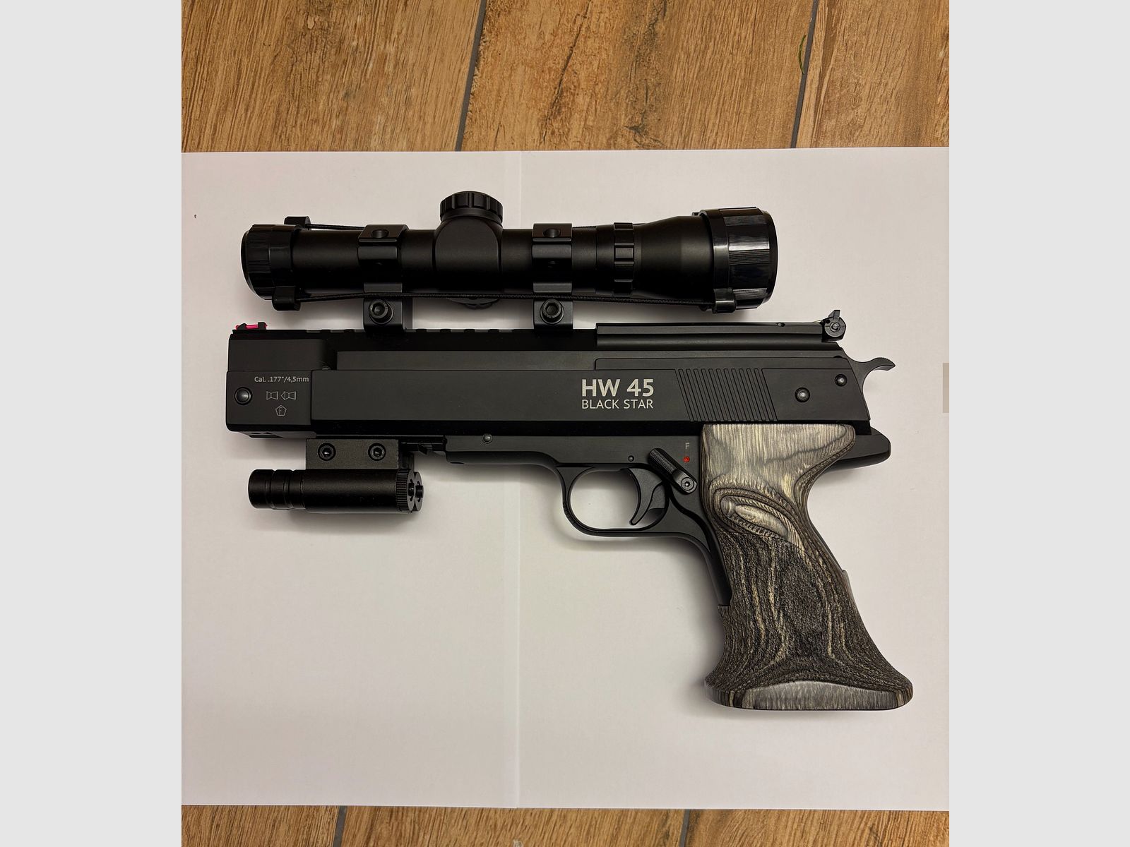 Incense Sport Air Pistol HW 45 Black Star used only once