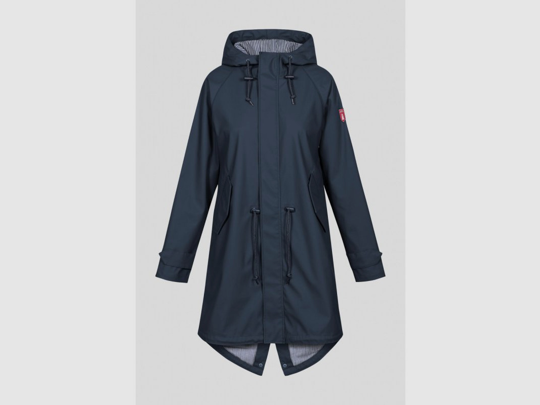 Derbe Damen Regenmantel Friese Traveby Fisher Dunkelblau 36