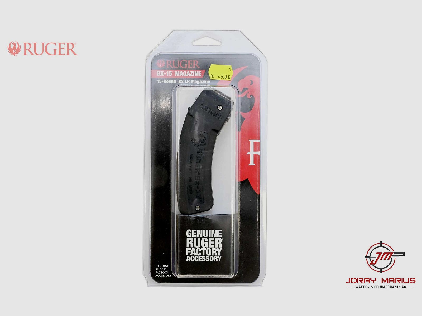 Caricatore Ruger BX-15 .22lr, 15 colpi (polimero)