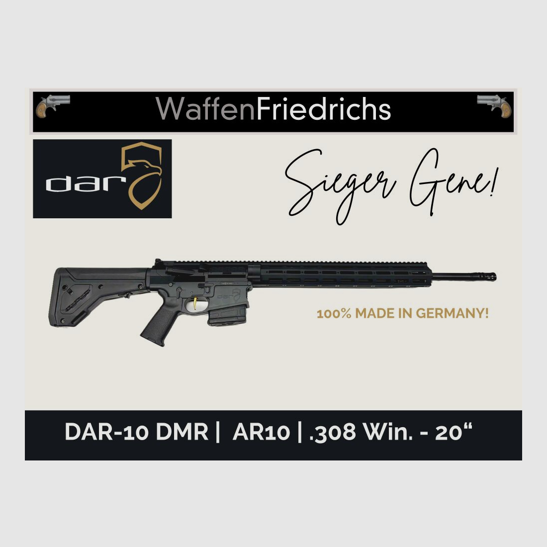 DAR | Dynamic Arms Research DAR-10 DMR | DESIGNATED MARKSMAN RIFLE 20" | AR10 - Waffen Friedrichs