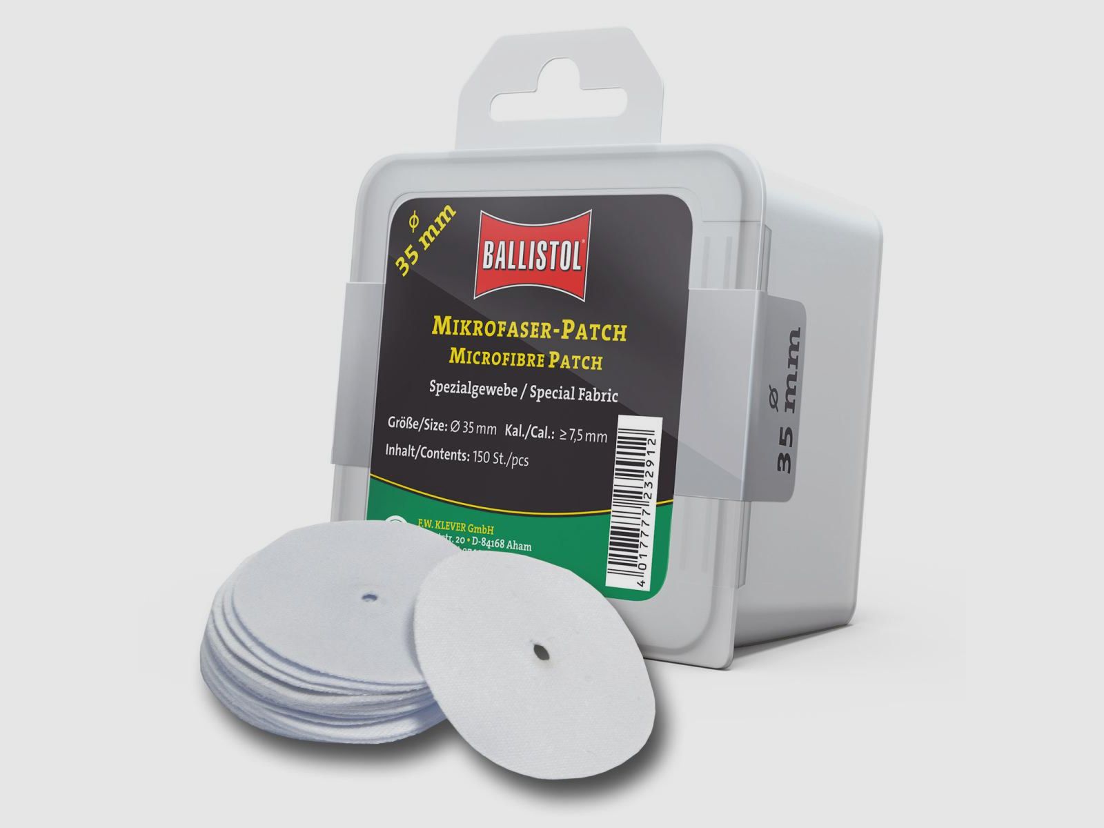 Ballistol microvezel patch rond Ø 35 mm 150 stuks