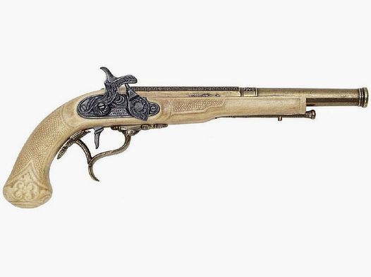 Pistola decorativa con impugnatura bianca