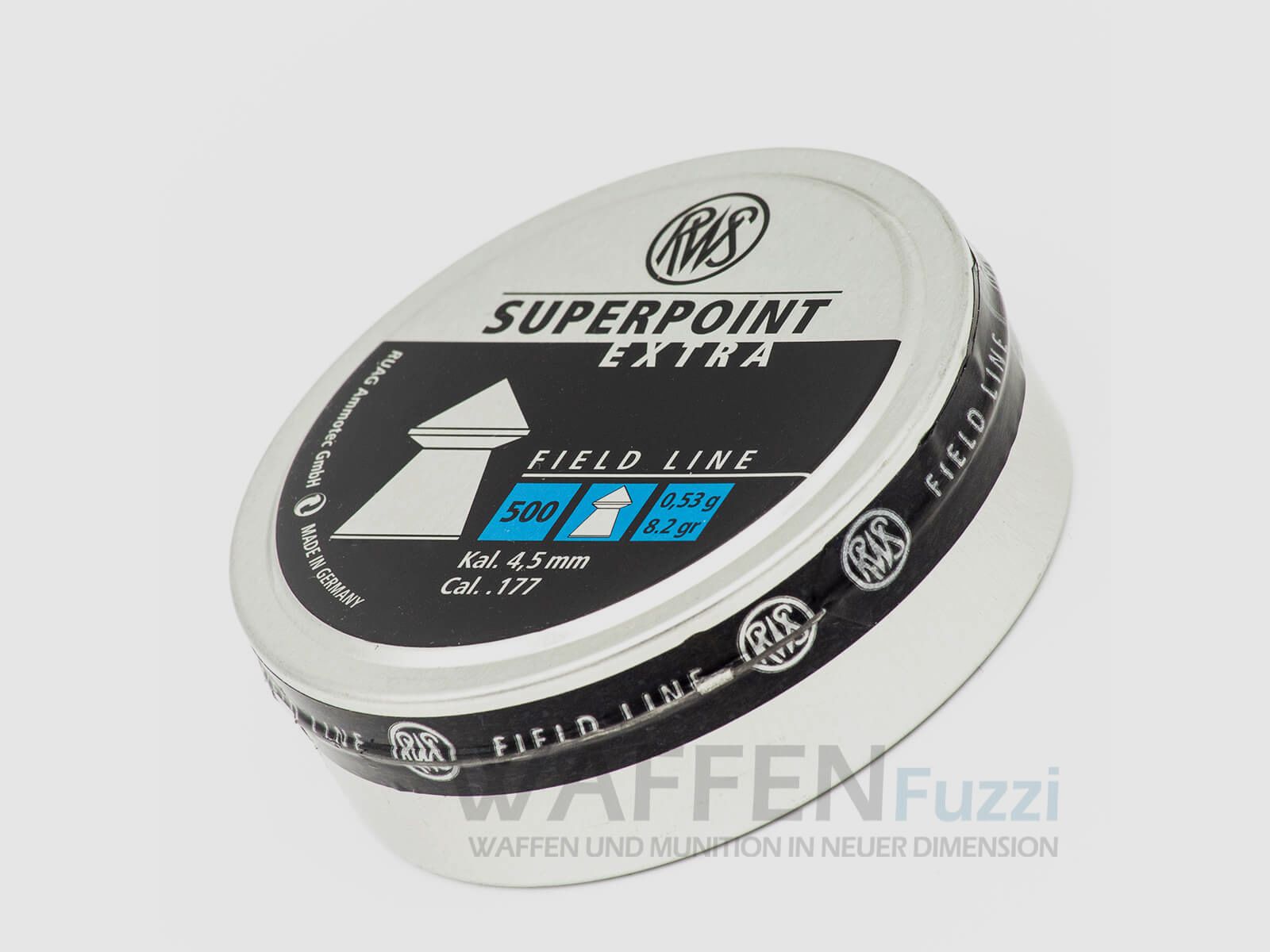 RWS Superpoint EXTRA Pointe fine Ligne de champ 500 pcs. Calibre 4,5 mm
