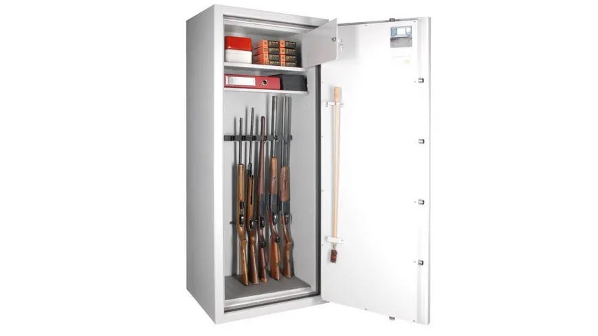 Armadio per armi HARTMANN TRESORE Oliver 100 - Serratura elettronica E 73300 - 8 Supporti per armi lunghe EN1143-1 Nuovo armadietto per armi
