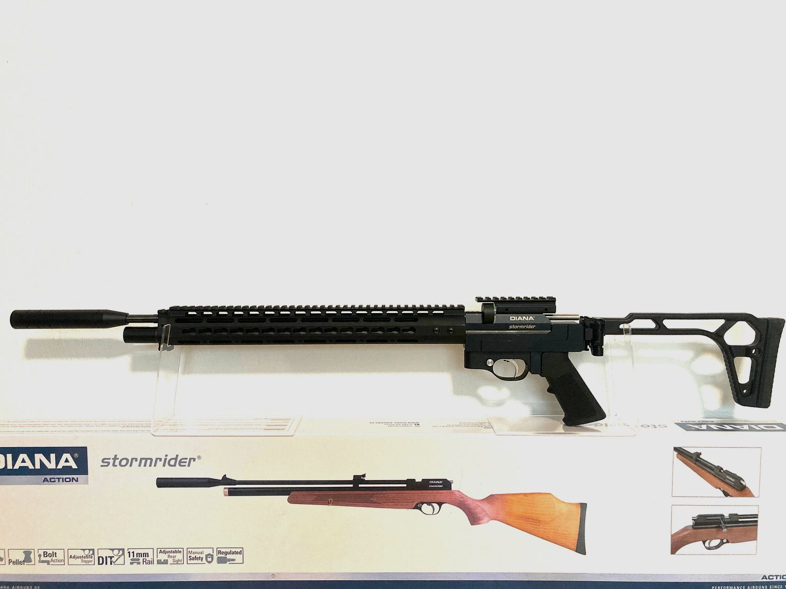 Luftgewehr Diana Stormrider mit AR15-Tactical-Klappschaftsystem, F frei ab 18 mit 35J Exportkit