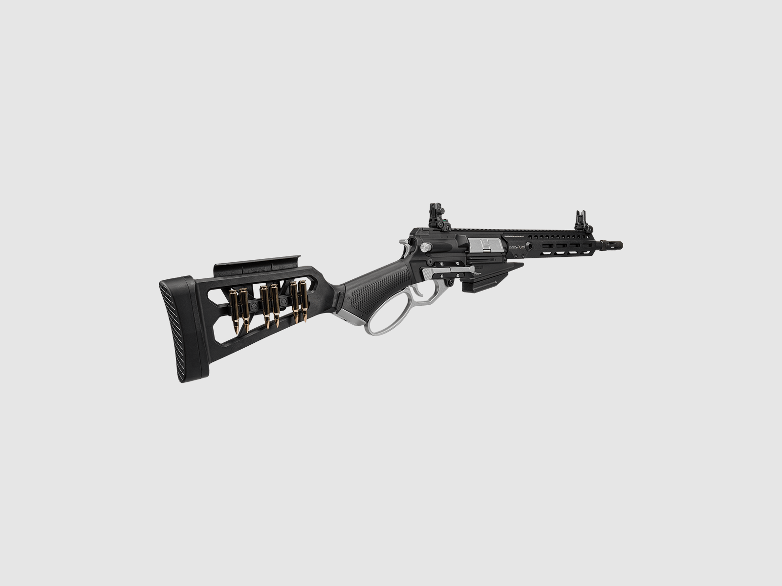 LevAR PLATA Gas Powered Lever Action Rifle with Aluminum Handguard in Black -F- | G&G, image 4 of 8