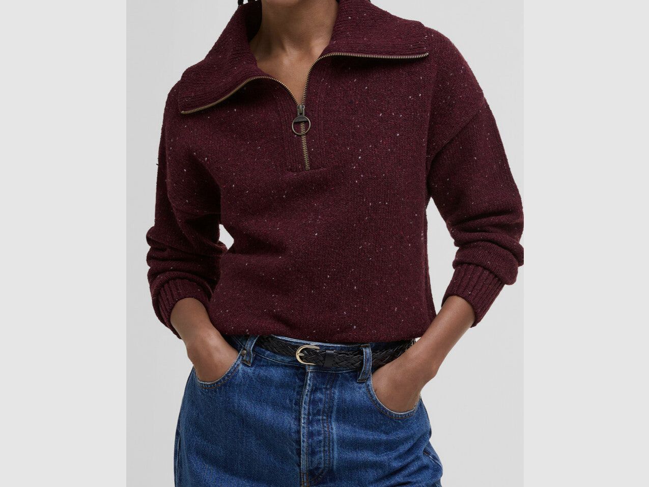 Barbour Pullover Lavensdale rojo HW25