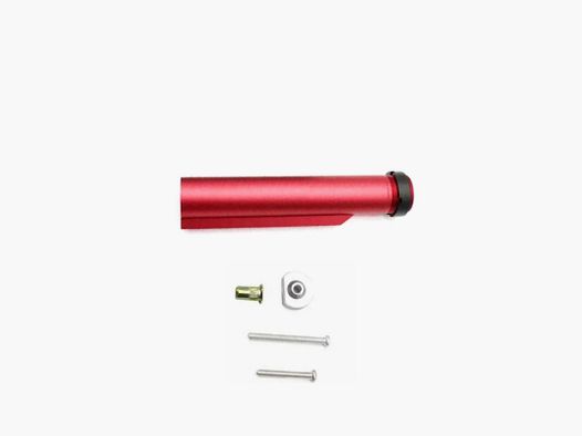 Stocktube for M4/AR, metal (incl. screw & counter piece) (red)