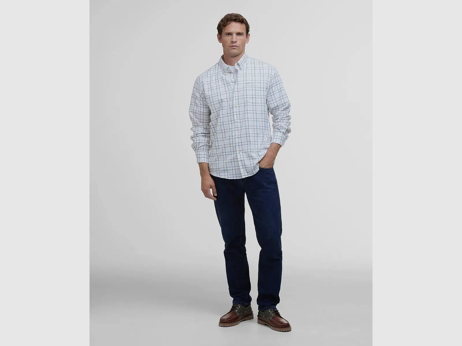 Barbour Caswell Tattersall Regular Fit Shirt, pine green, afbeelding 6 van 6